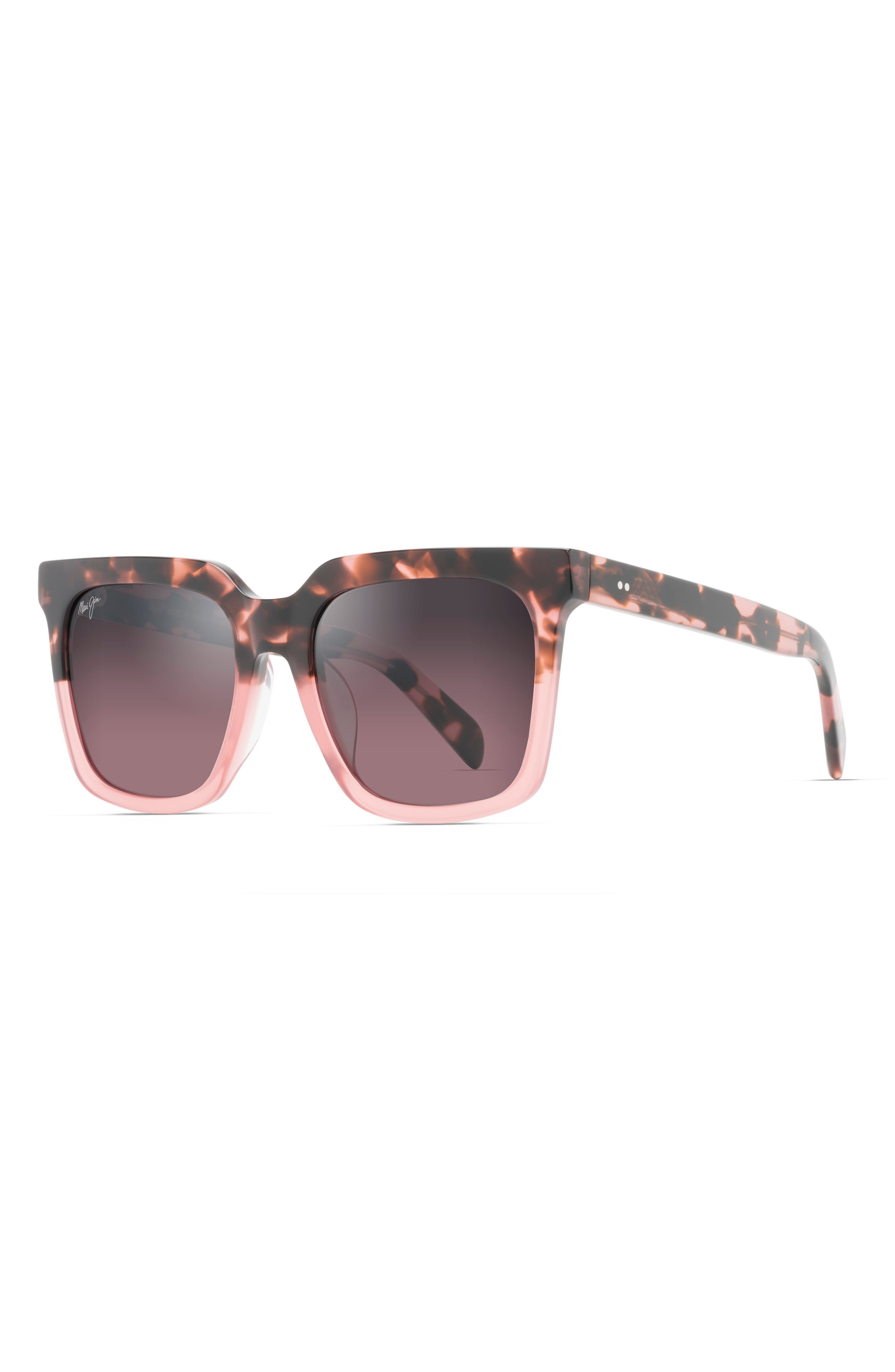 Maui Jim Rooftops 54mm PolarizedPlus2® Square Sunglasses in Pink at Nordstrom - 2