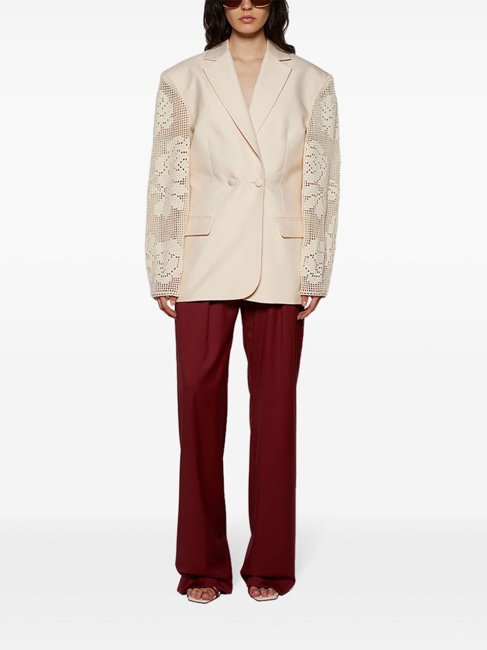 crochet lace blazer - 2