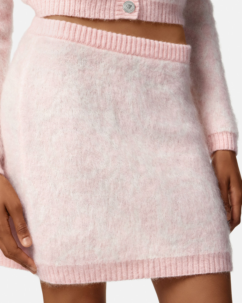 Jacquard Mohair Knit Mini Skirt 3