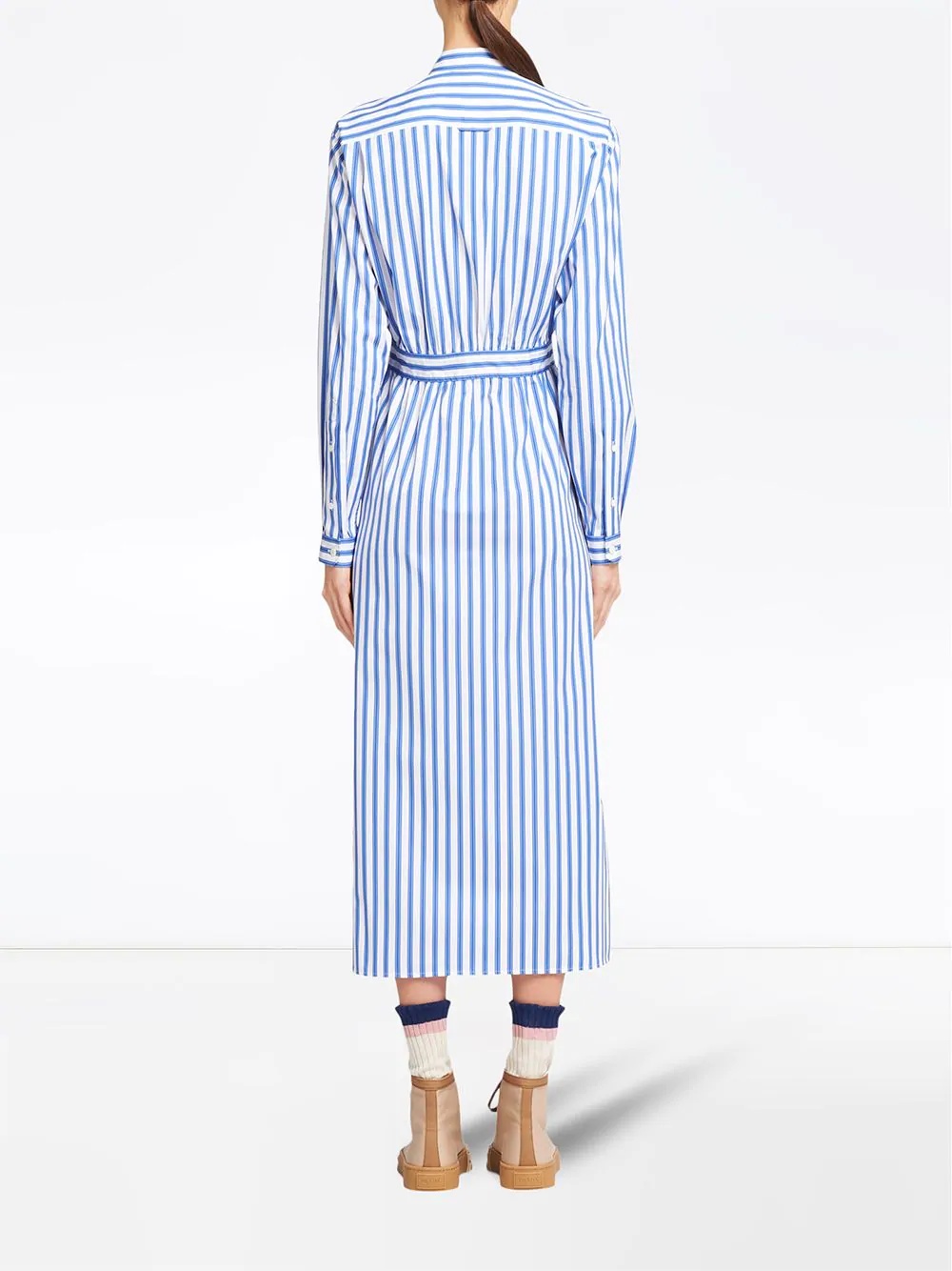 striped shirt dress - 4