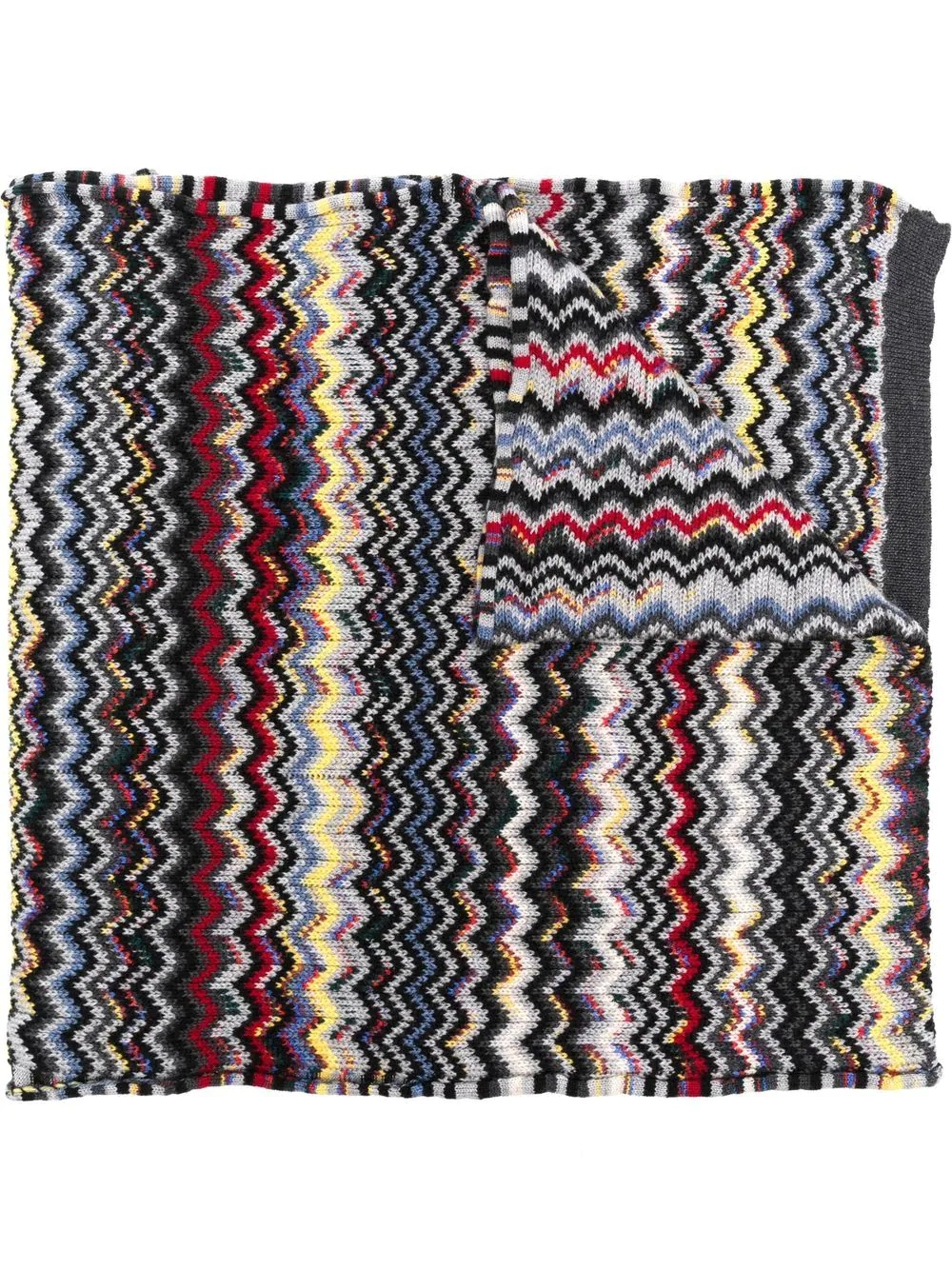 chevron-knit wool scarf - 1