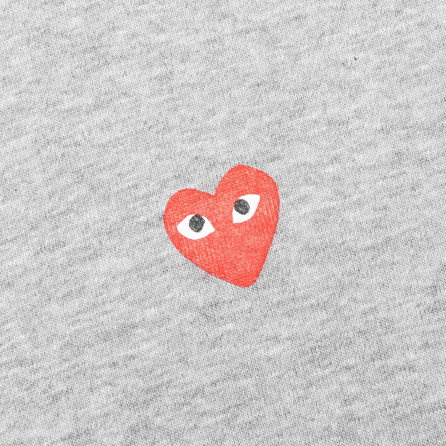 TRI RED HEART LOGO PRINT T-SHIRT - GREY - 3