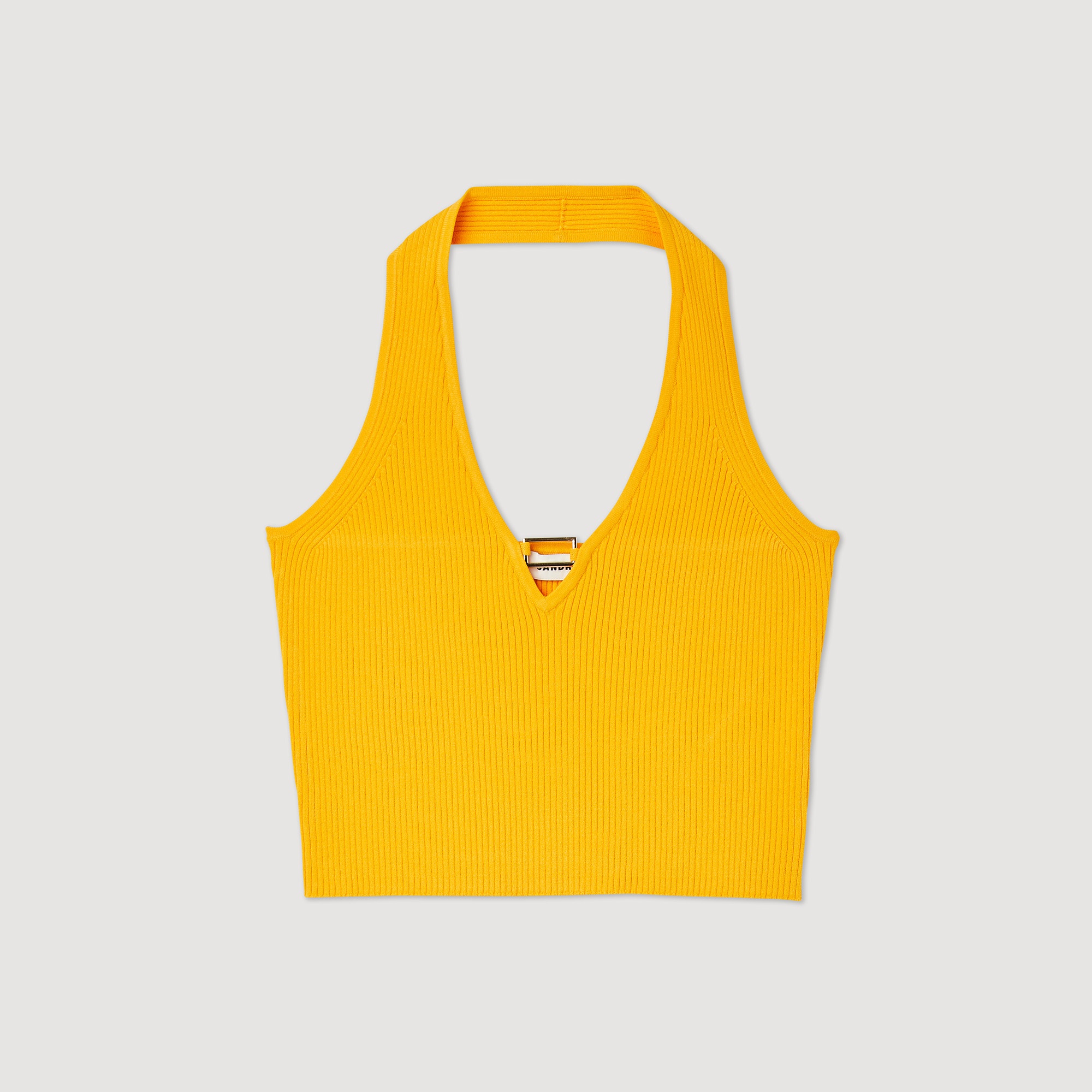 Knitted crop top with ring detail - 1