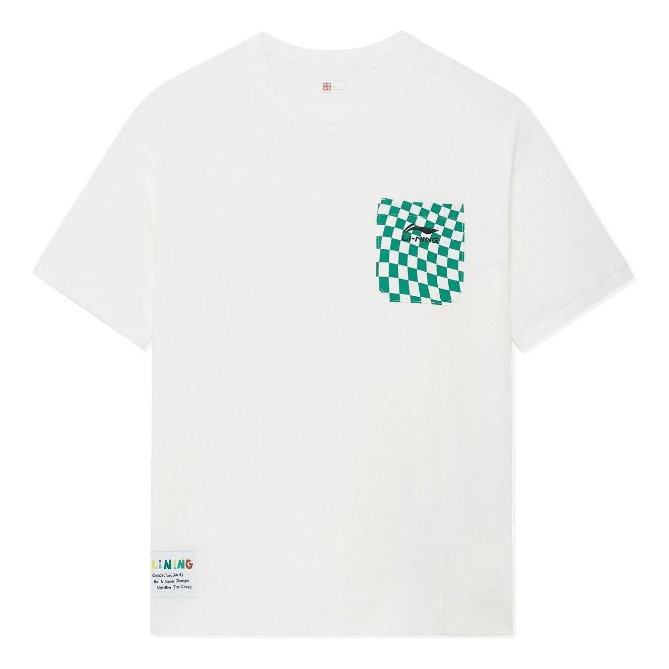 Li-Ning x Rooovie Logo Pocket T-shirt 'White' AHSSB57-1 - 1