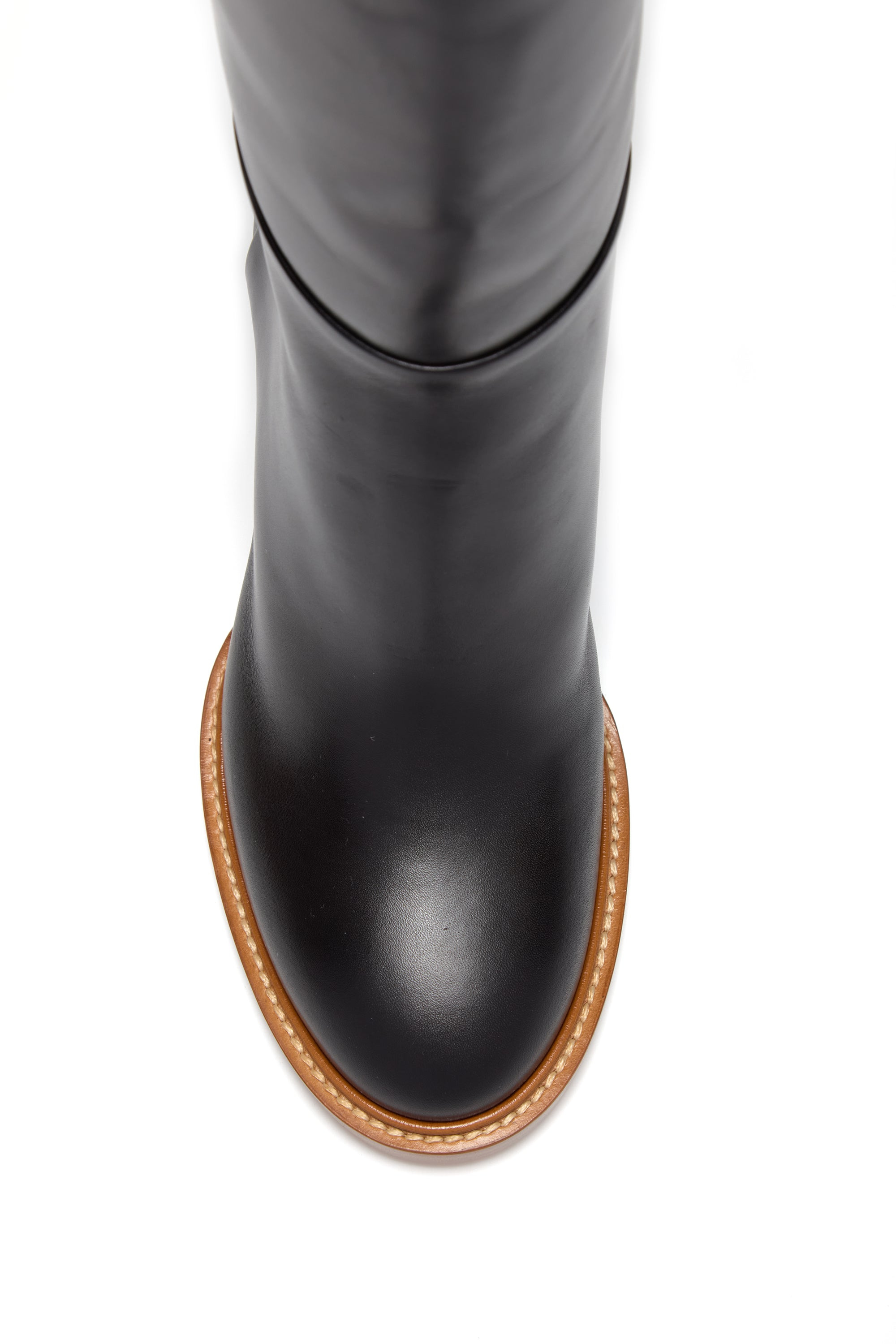 Bocca Tall Boot in Black Leather - 5
