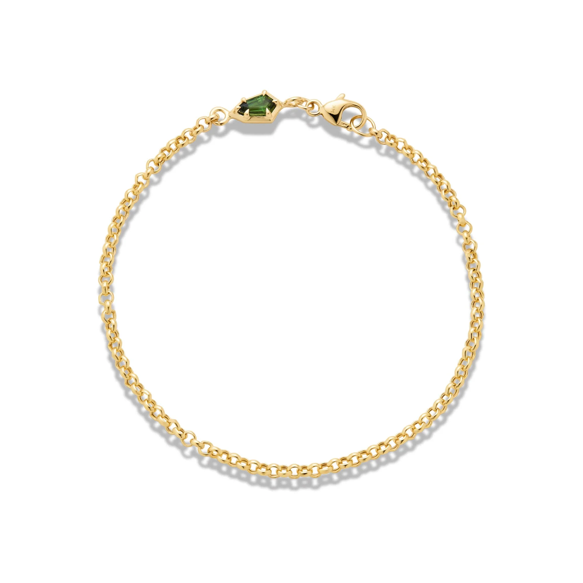 Green Tourmaline Shield Bracelet - 1