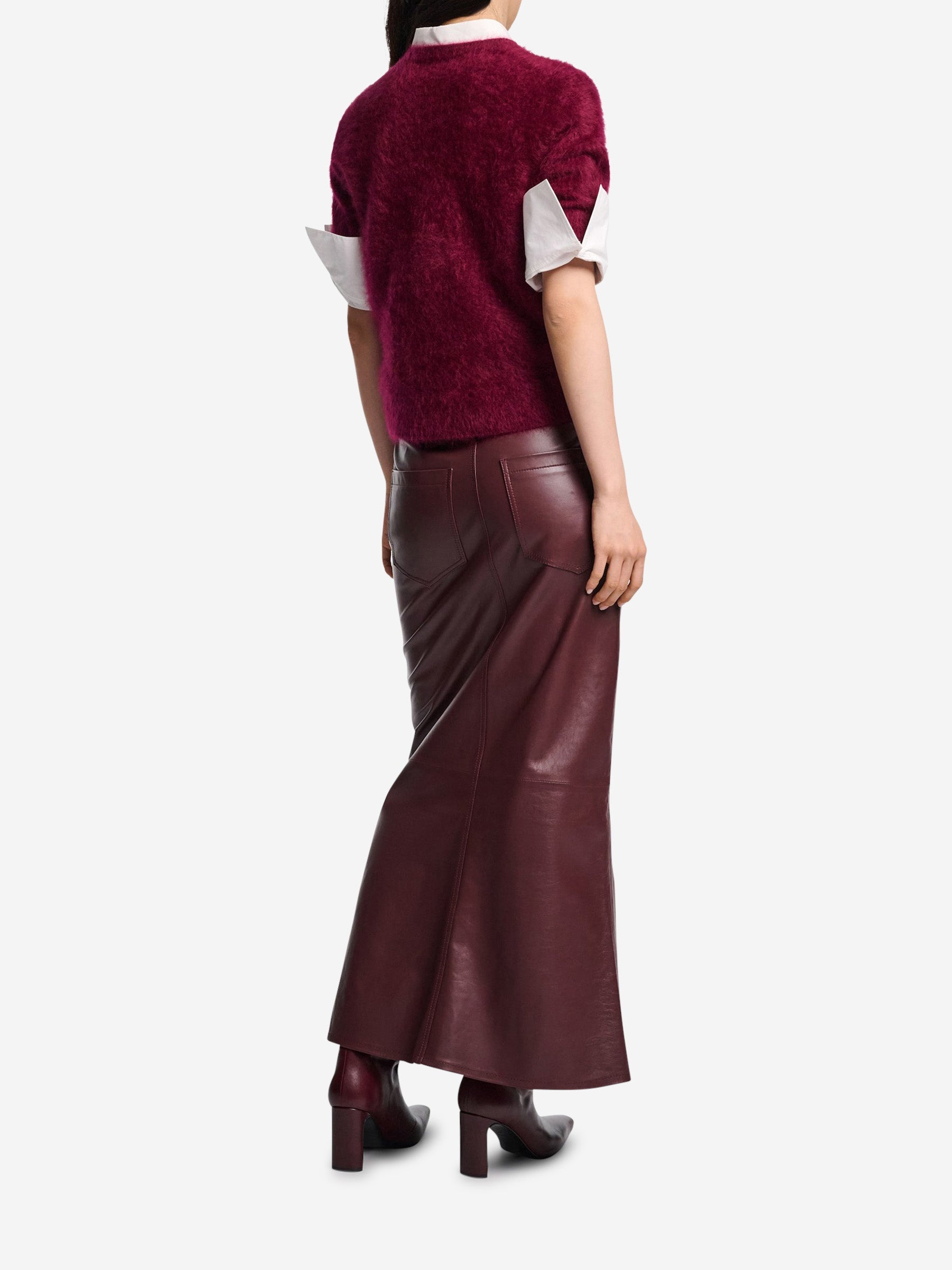 MAXI LEATHER SKIRT - 4