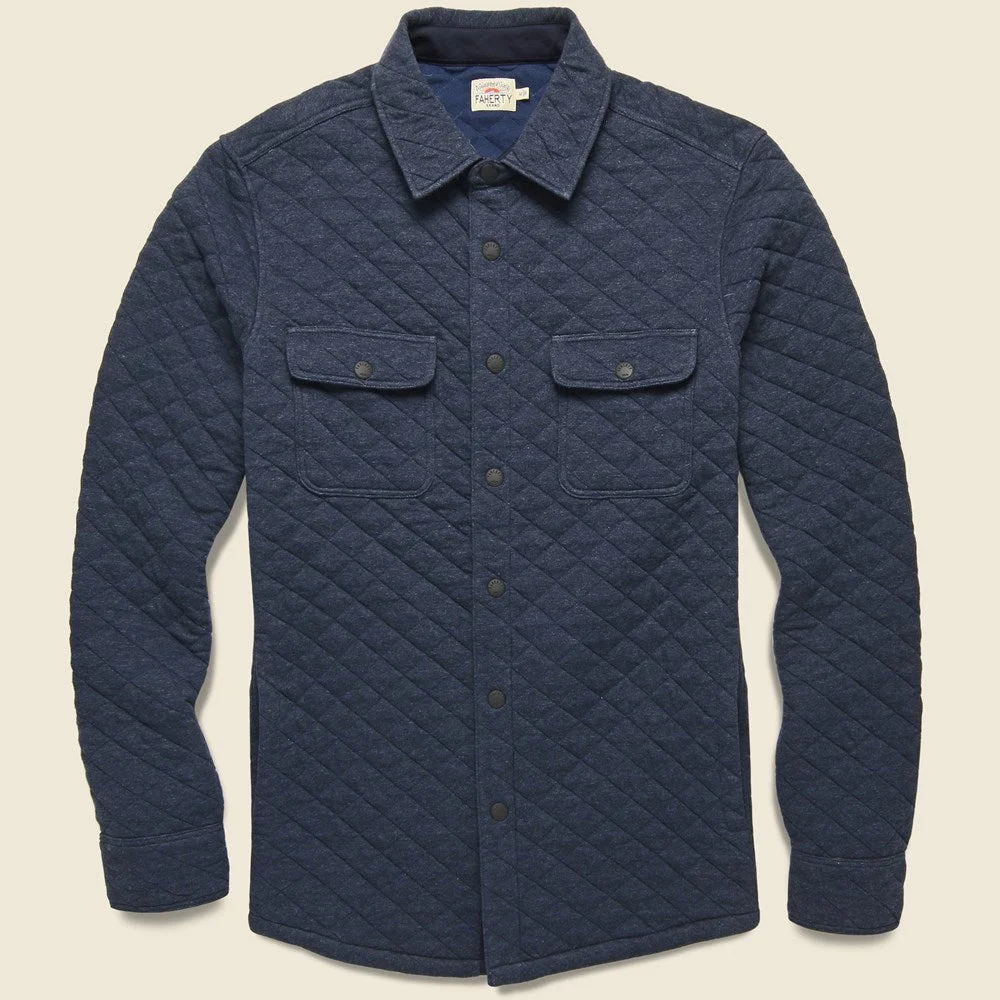 Epic Quilted Fleece CPO - Navy Melange - 1