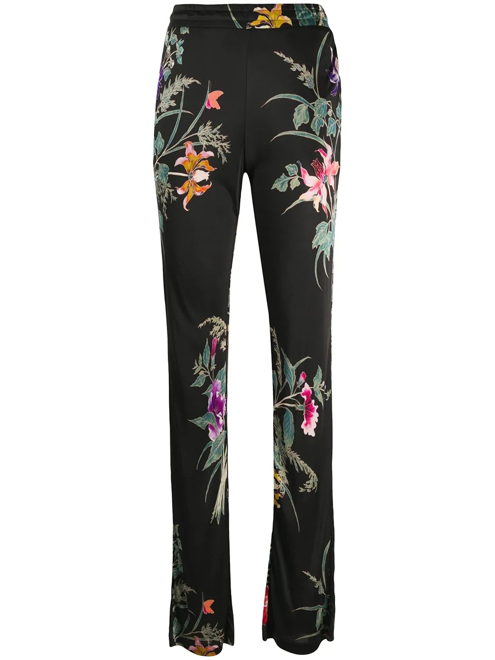 floral-print trousers - 1