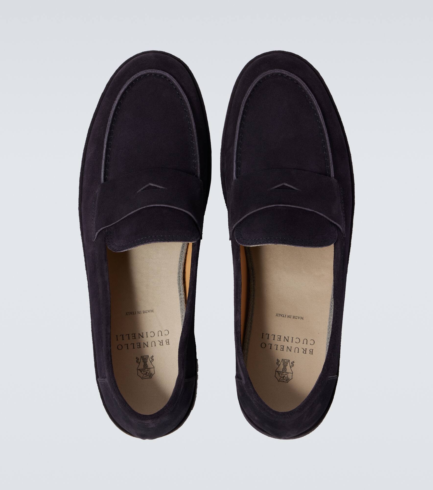 Suede penny loafers - 4