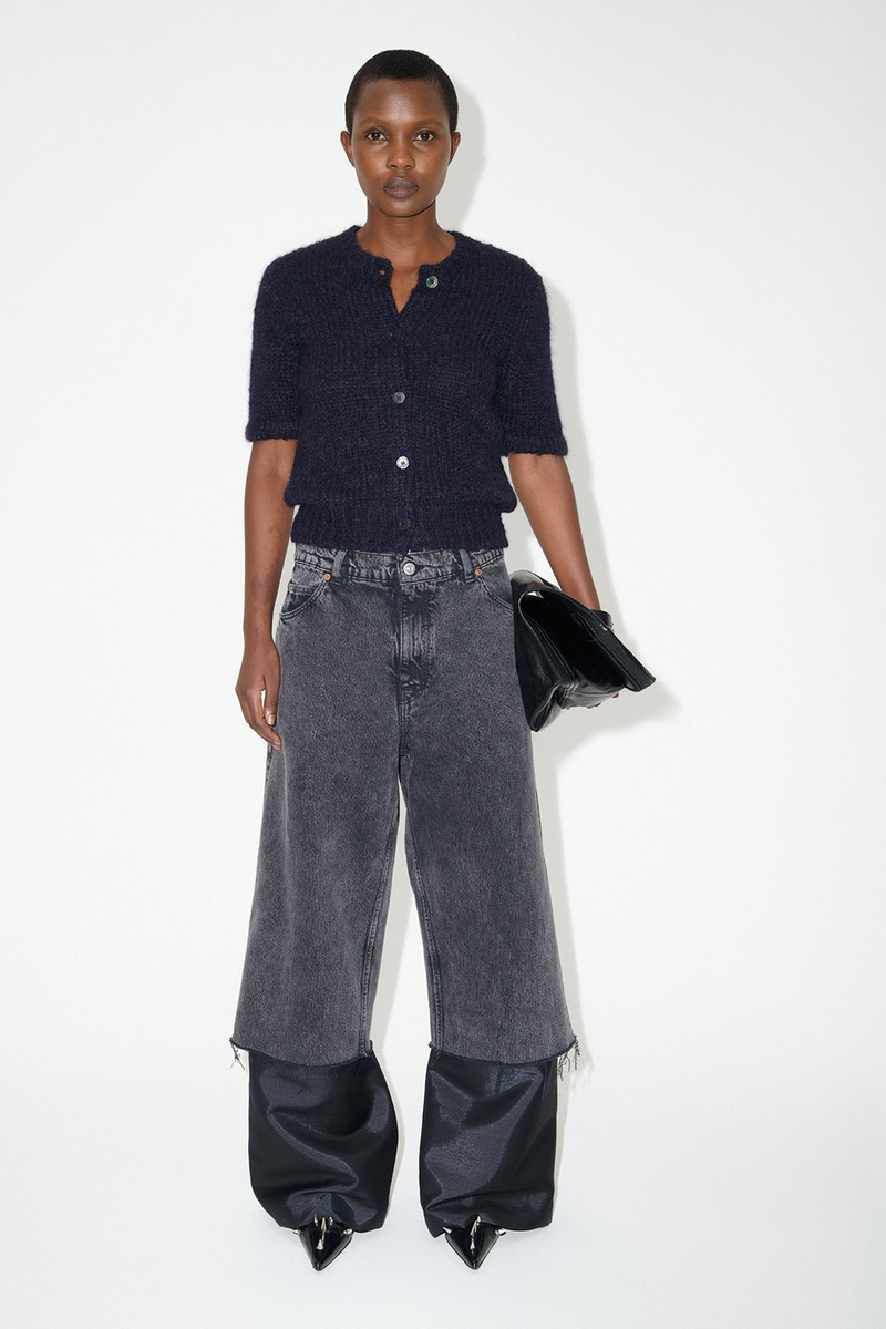 Our Legacy Shrunken Shortsleeve Navy Fuzzy Mohpaca outlook