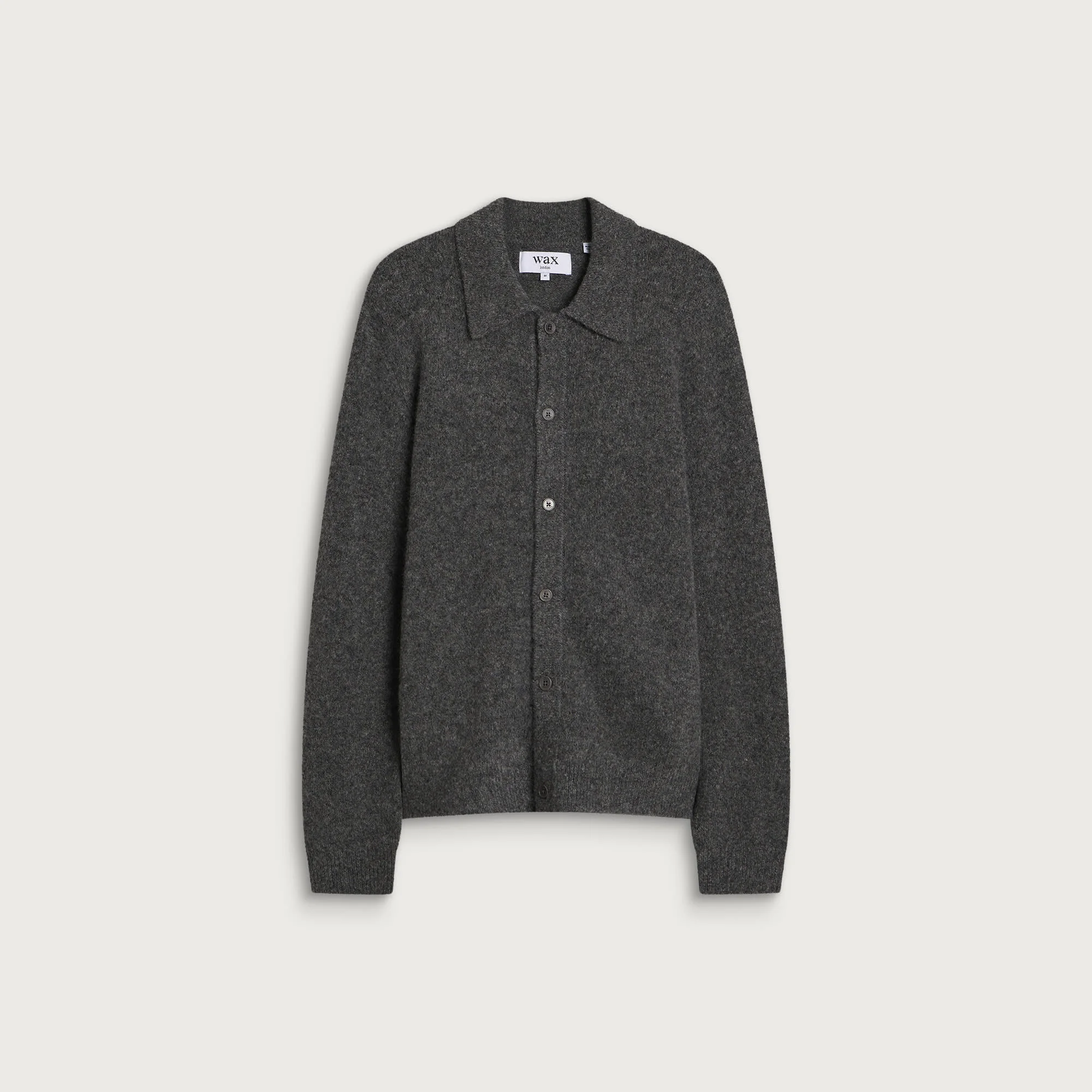 Wax London Tristan Fluffy Wool Long Sleeve Polo - 1