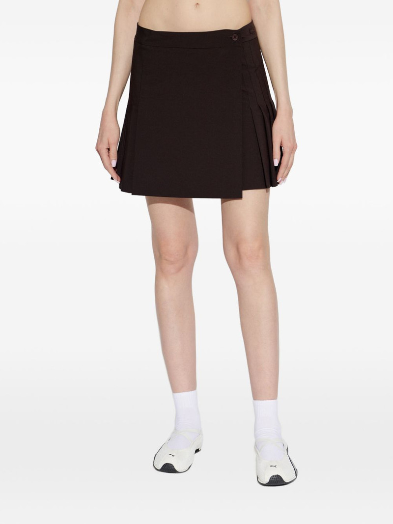 wrap pleated mini skirt 3