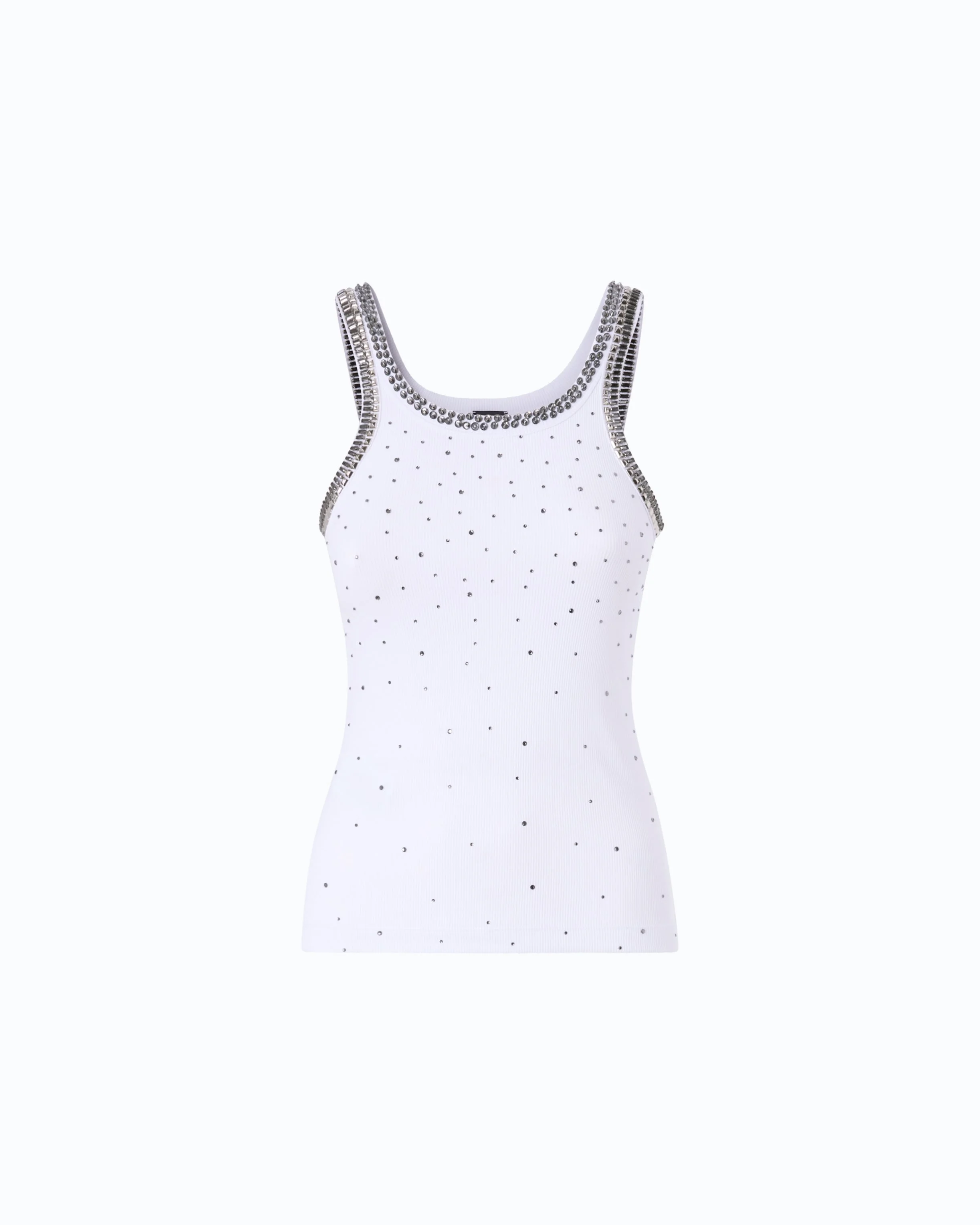 RIBBED TOP WITH BEJEWELLED EMBELLISHMENT - 1