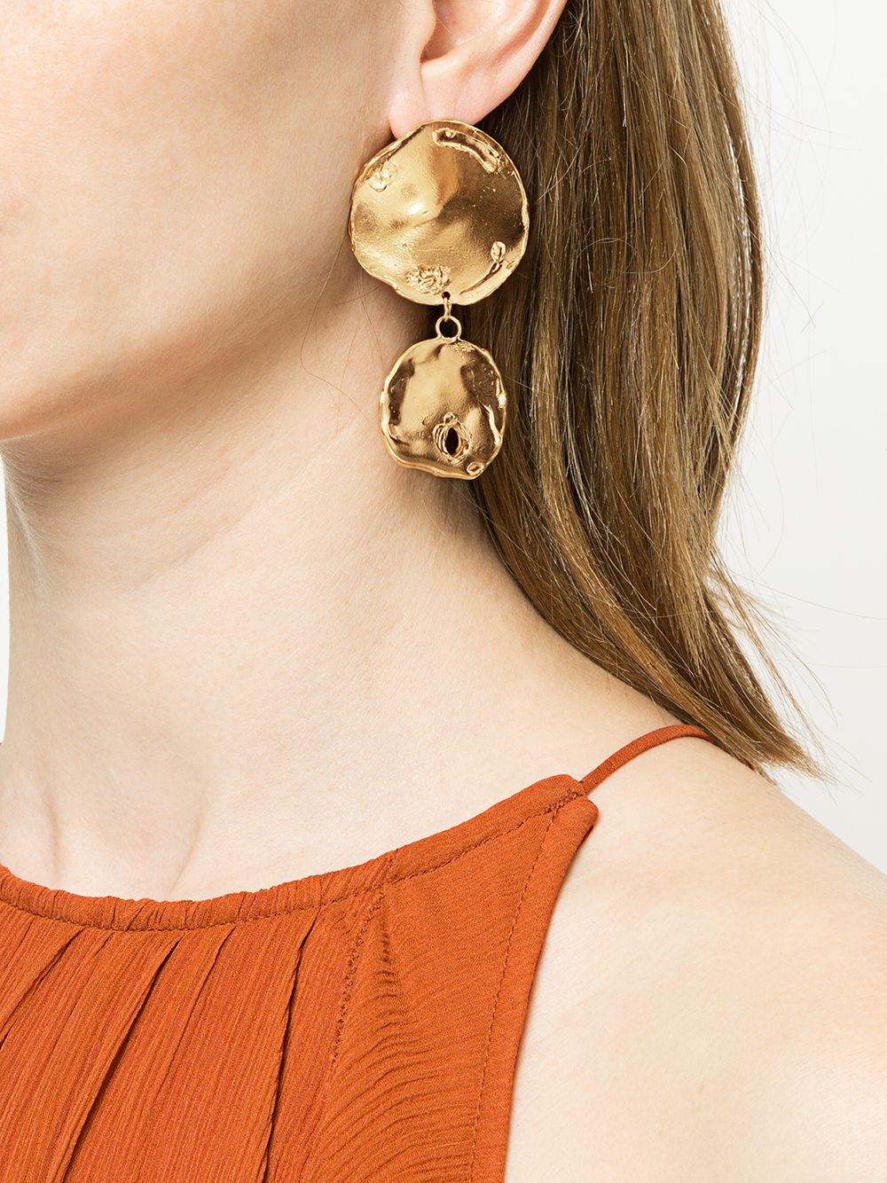 drop plate earring - 3
