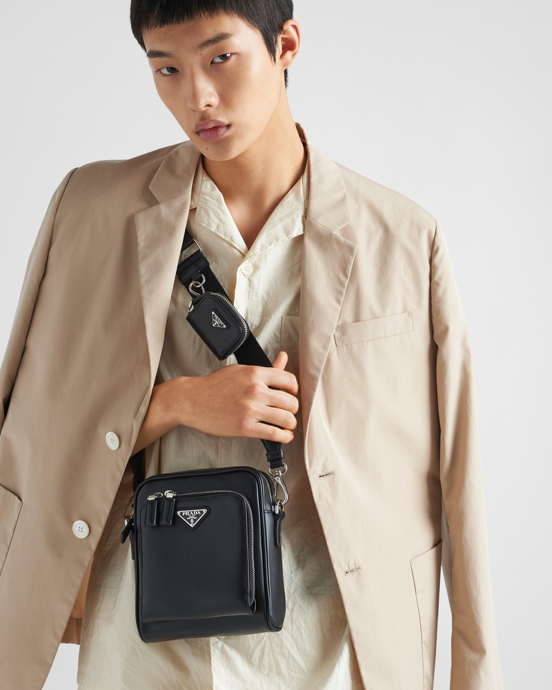 Prada Leather shoulder bag with pouch outlook