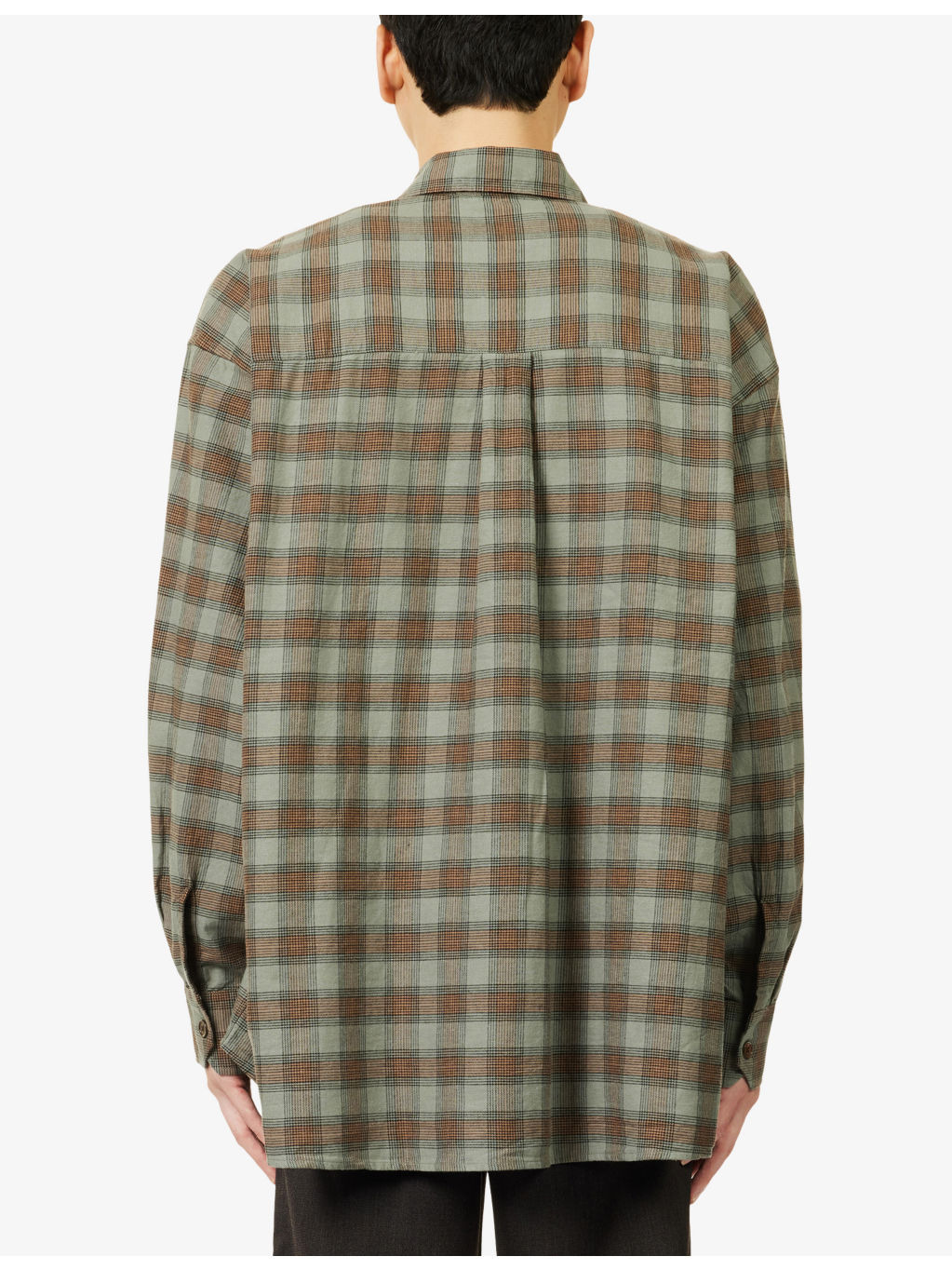 Borrowed Check Long-Sleeve Cotton Shirt - 4