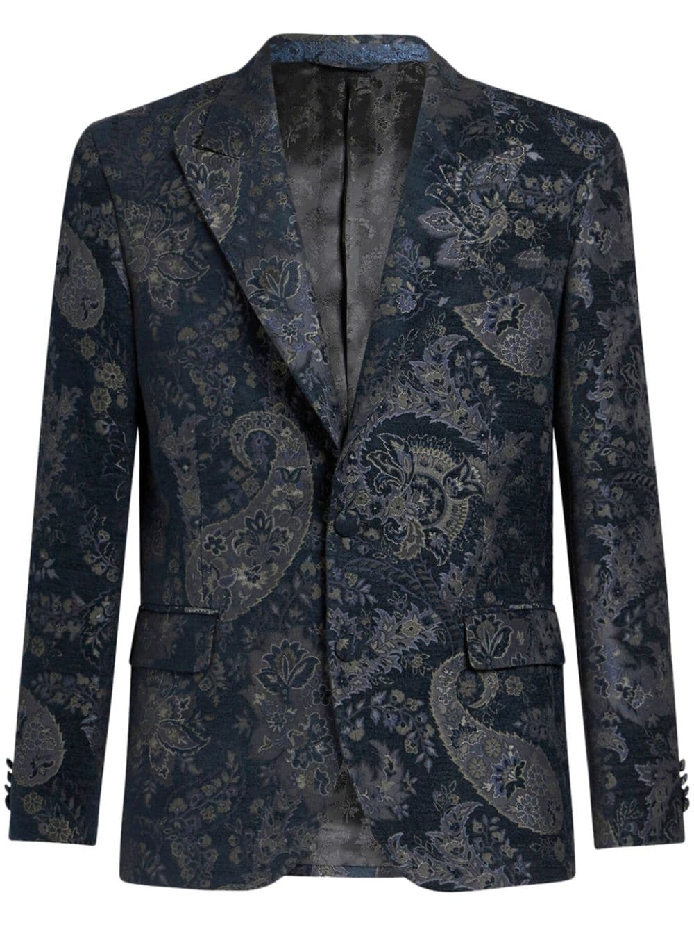 paisley jacquard blazer - 1
