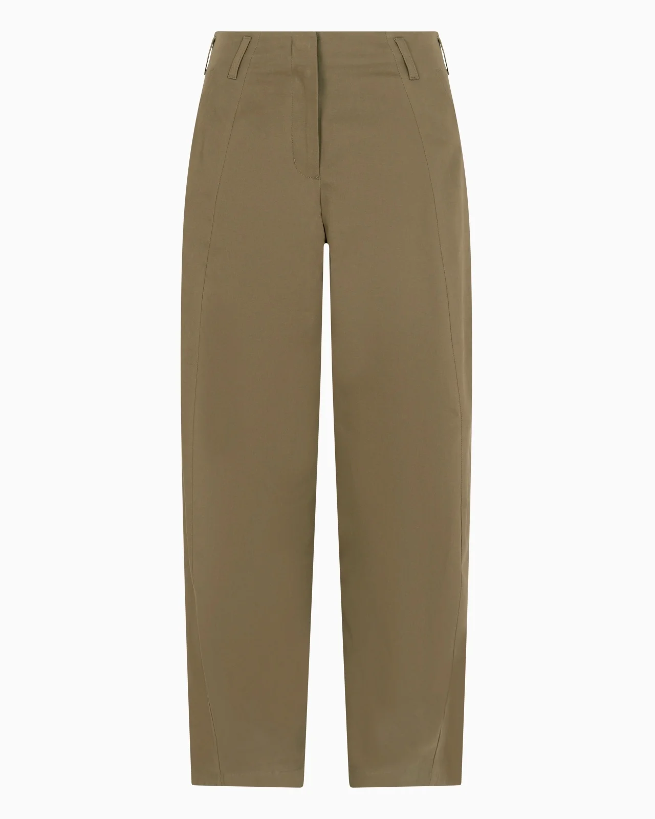 STRETCH POLISHED COTTON WIDE-LEG TROUSERS - 1