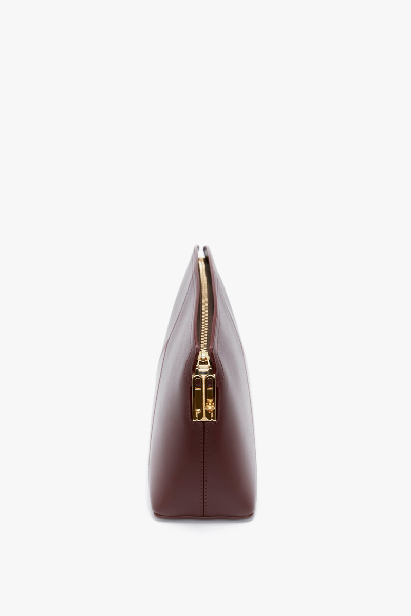 Victoria Clutch Bag In Burgundy Leather 4