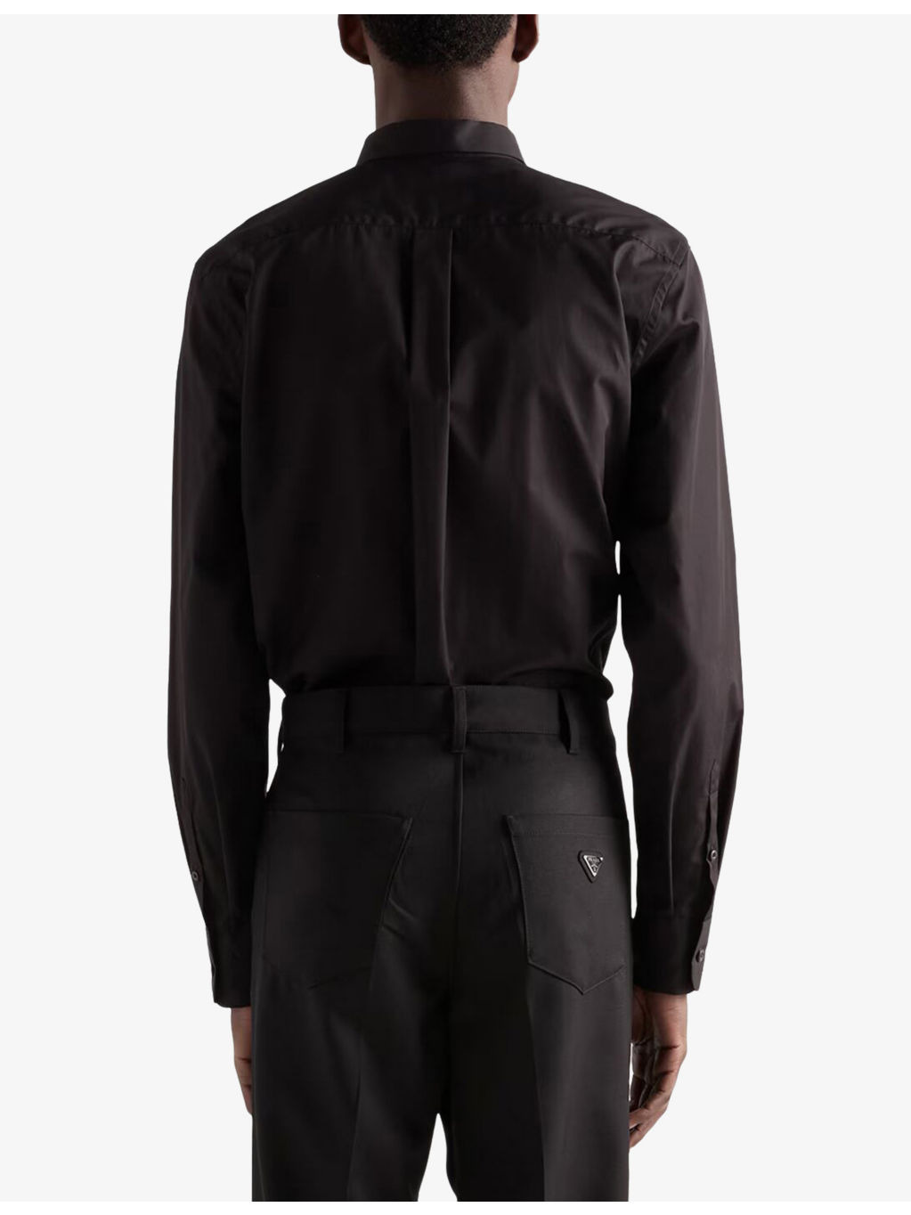 Triangle-Logo Long-Sleeve Cotton Shirt - 3
