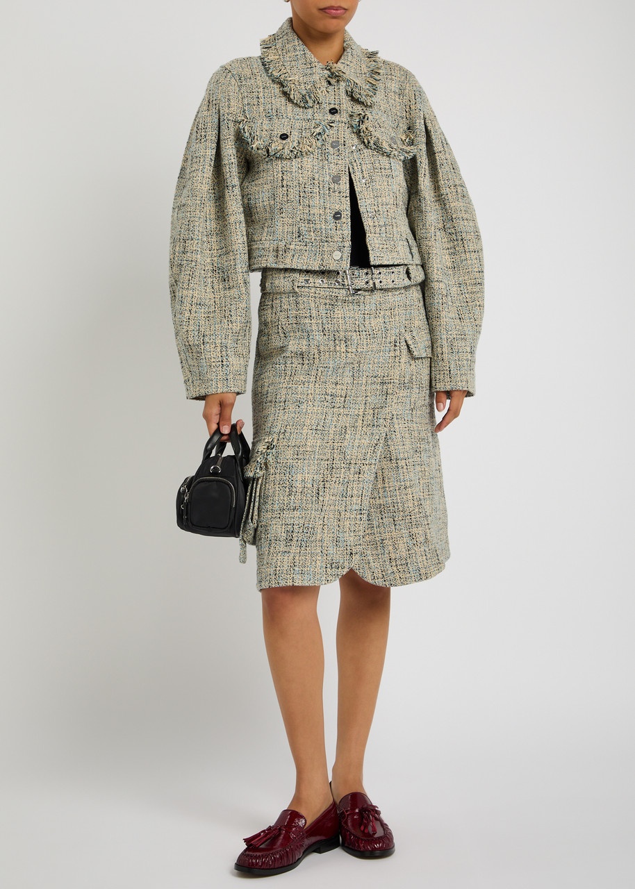 Ganni Tweed Mini Skirt - 4