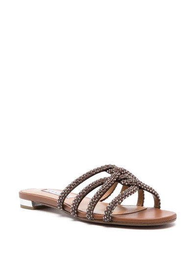 AQUAZZURA crystal-embellished flat sandals outlook