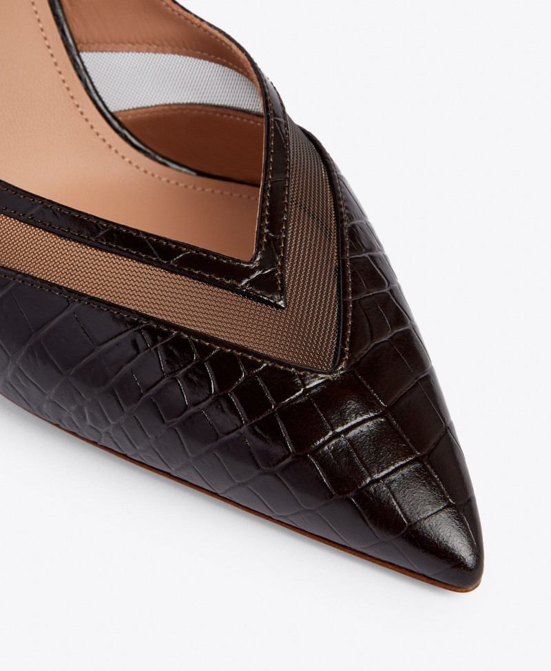 Cristi 70 Dark Brown Leather Mules 4