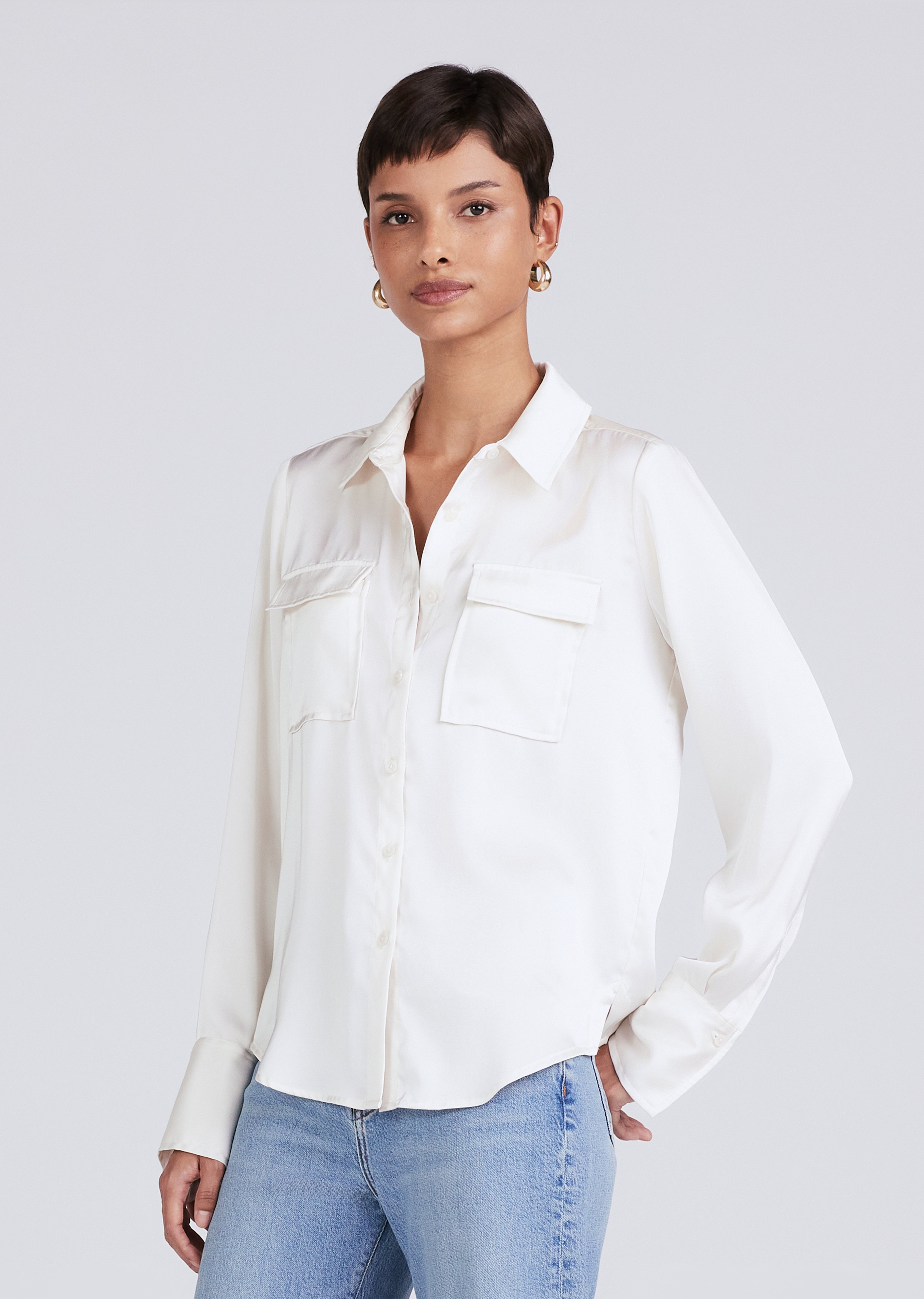 LORENA BUTTON DOWN BLOUSE - 5