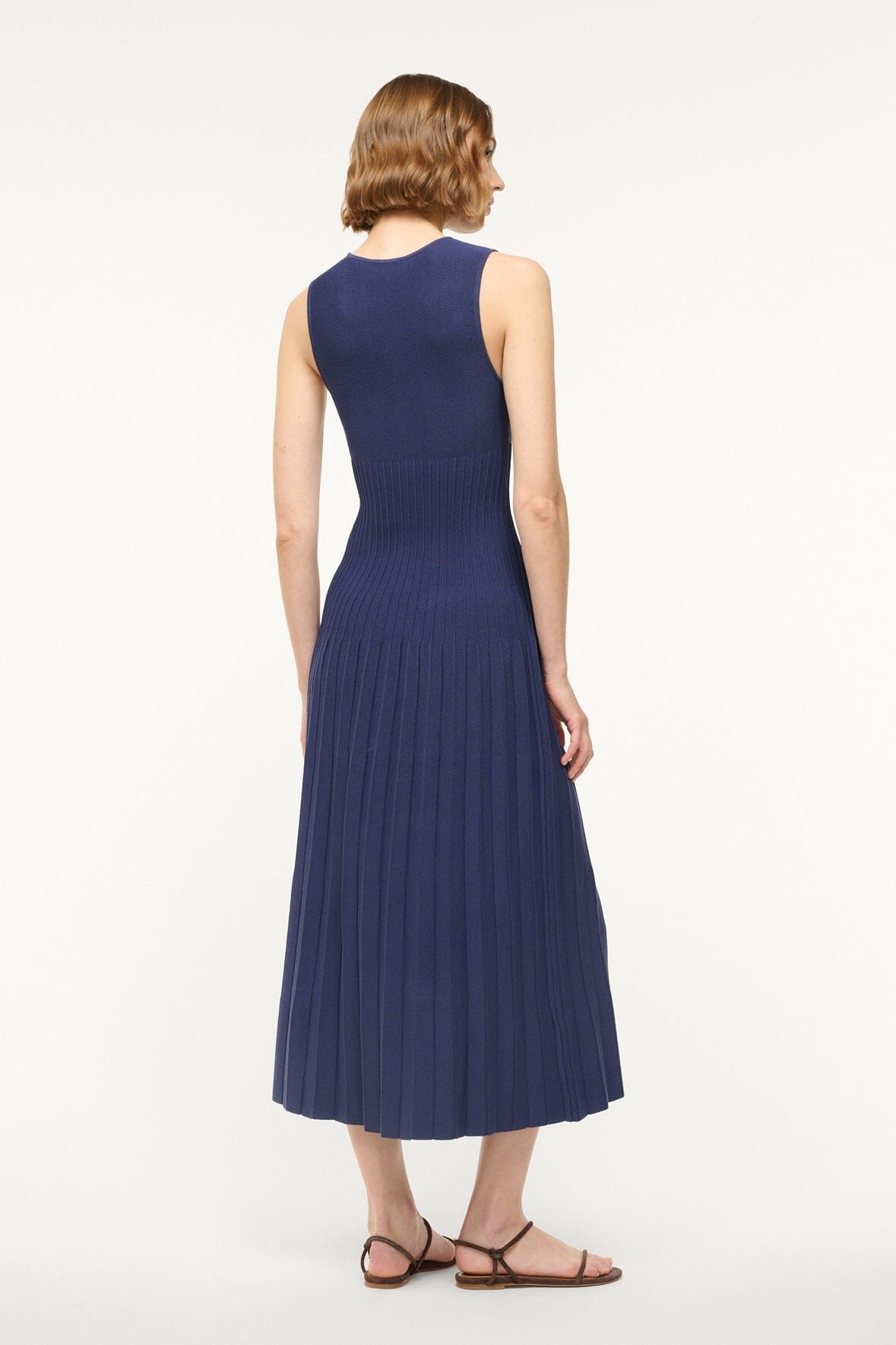STAUD ELYSE DRESS NAVY - 5