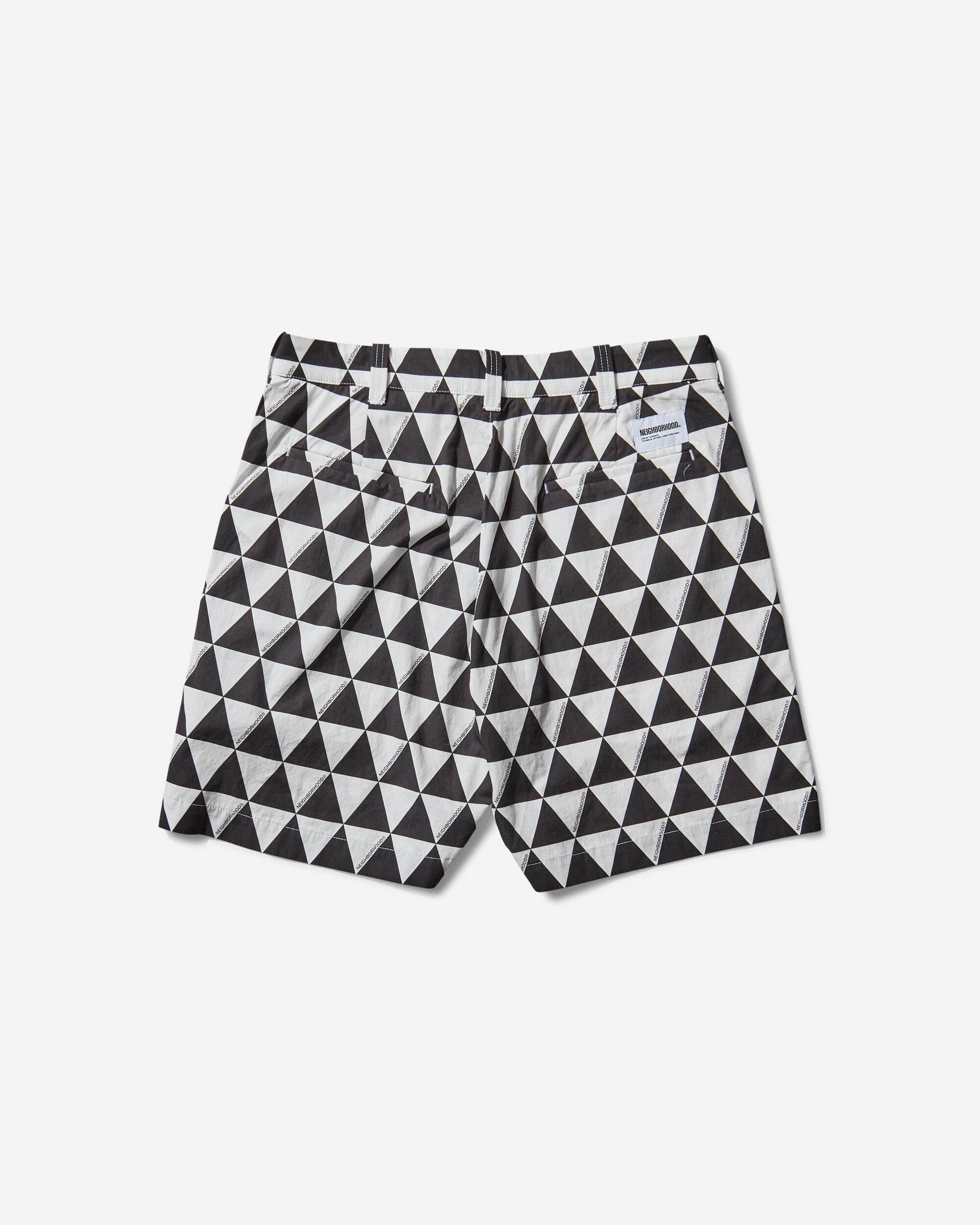 Men's Triangle Pattern Shorts White - 2