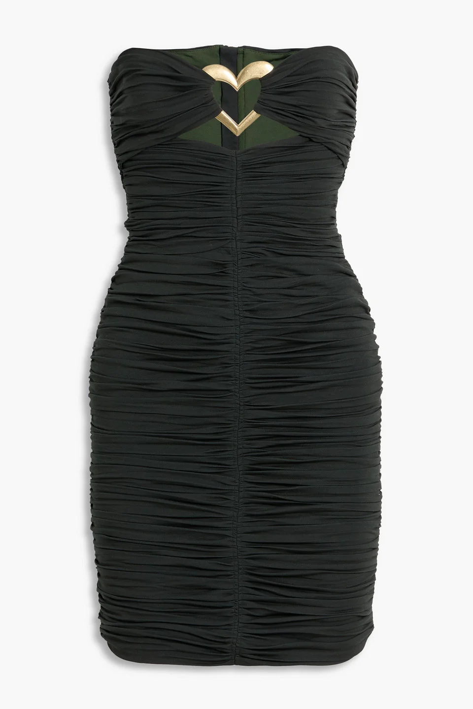 Strapless embellished cutout stretch-jersey mini dress - 1