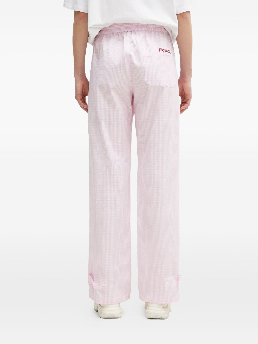 gingham-check trousers - 4