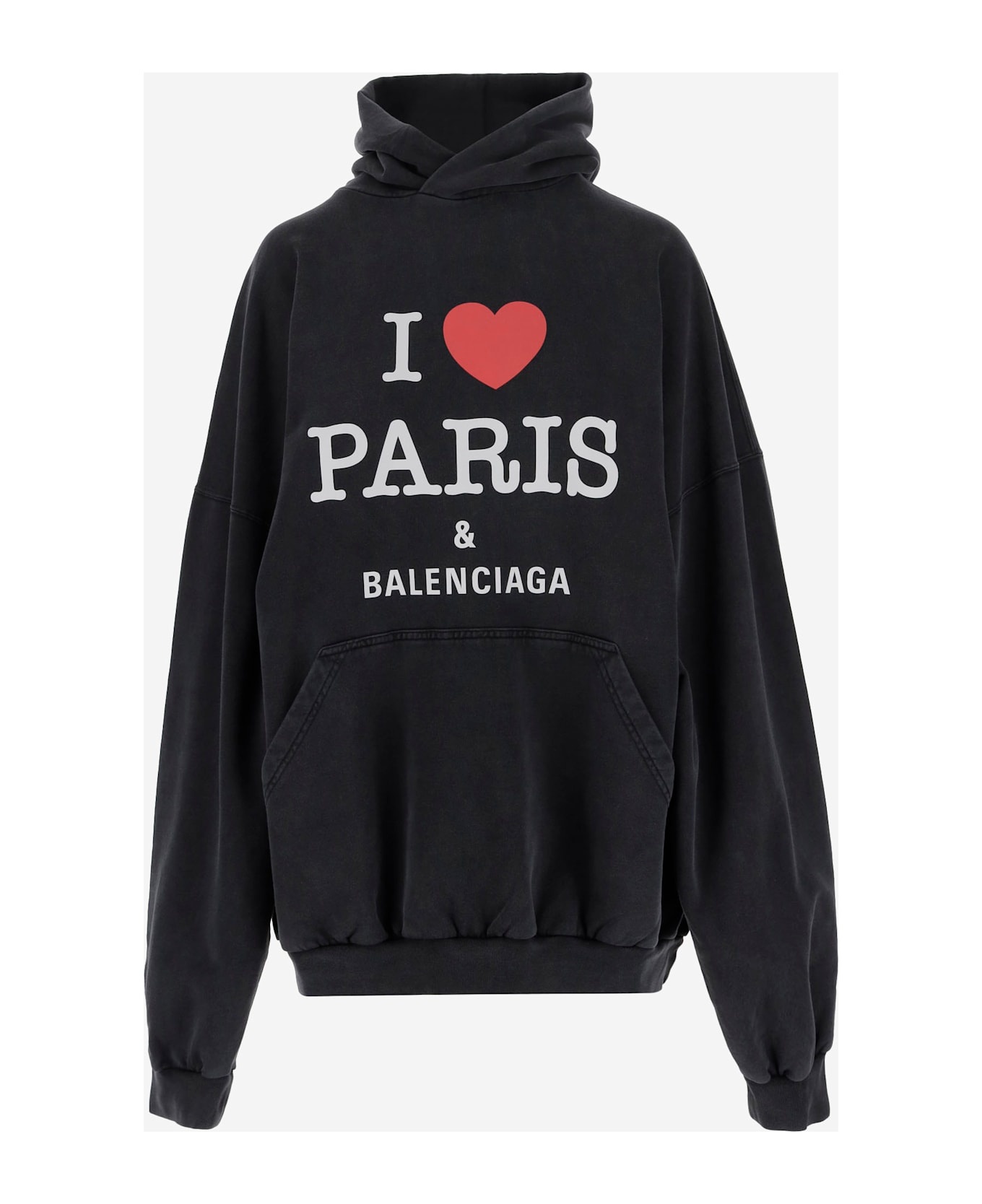 【BALENCIAGA】☆送料関税込み☆I Love Paris コットンパーカー BALENCIAGA スーパーコピー パーカー I LOVE PARIS ロゴ