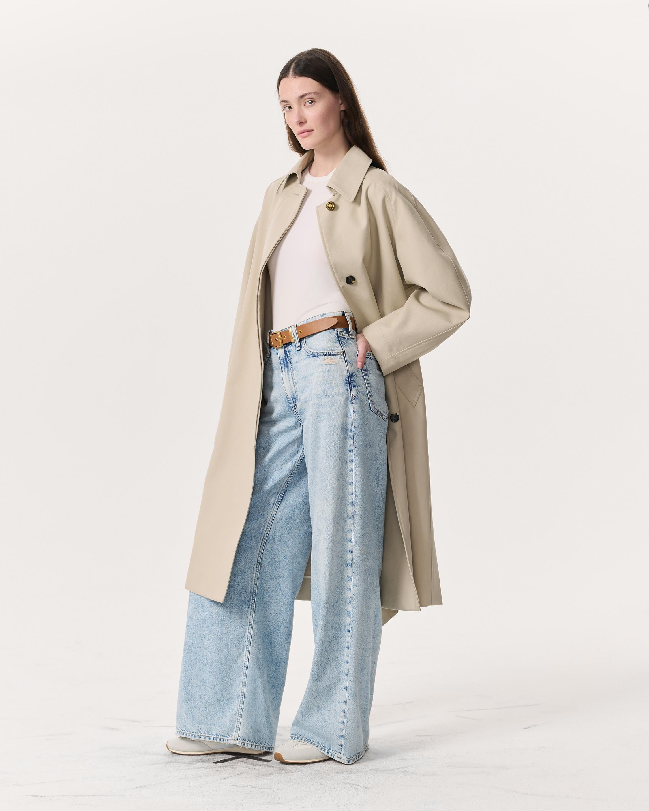 Henrietta Oversized Italian Cotton Trench Coat - 2