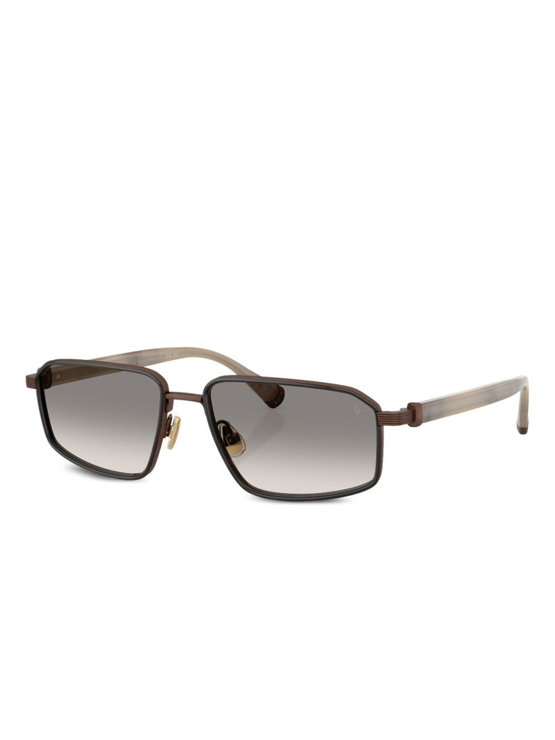 Brunello Cucinelli rectangle-frame sunglasses outlook