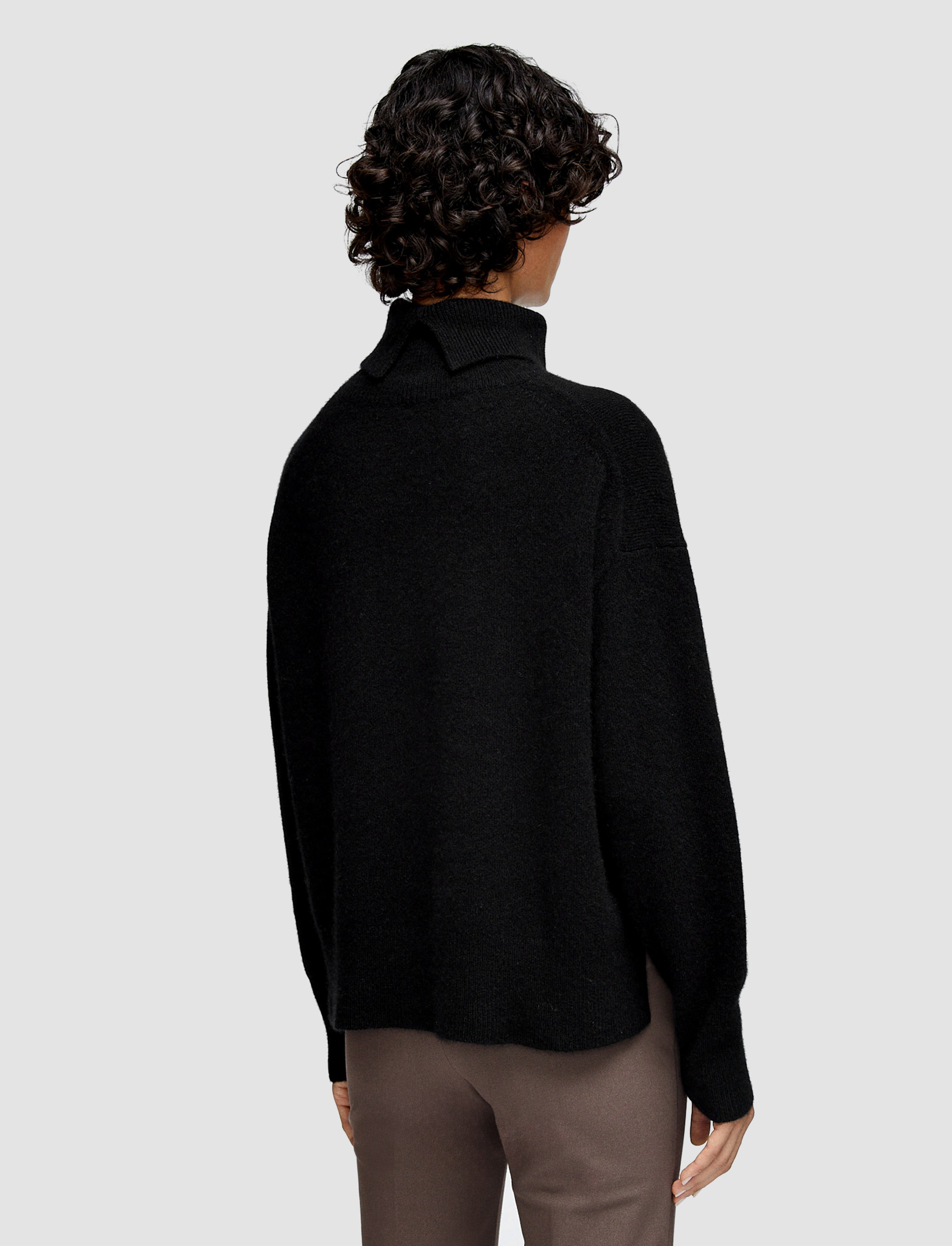 Brushed Cashmere High Neck Jumper - 4