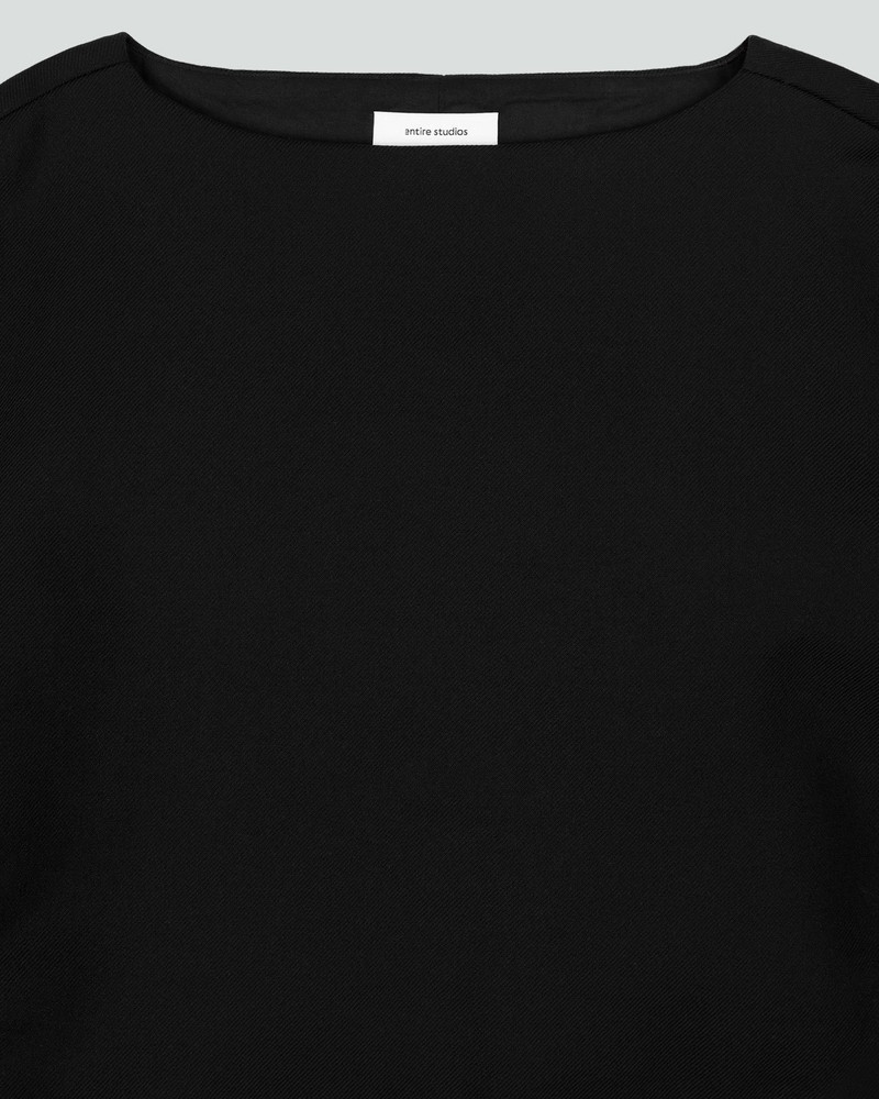 BOAT NECK JUMPER BLACK WOOL 6