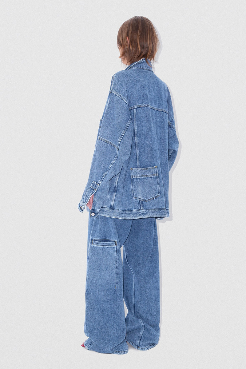 D DENIM OVERSIZE JACKET STONE WASH DENIM 5