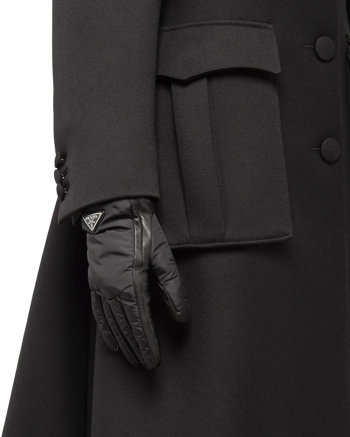Prada Prada Black Leather Gloves Women | luosophy | REVERSIBLE