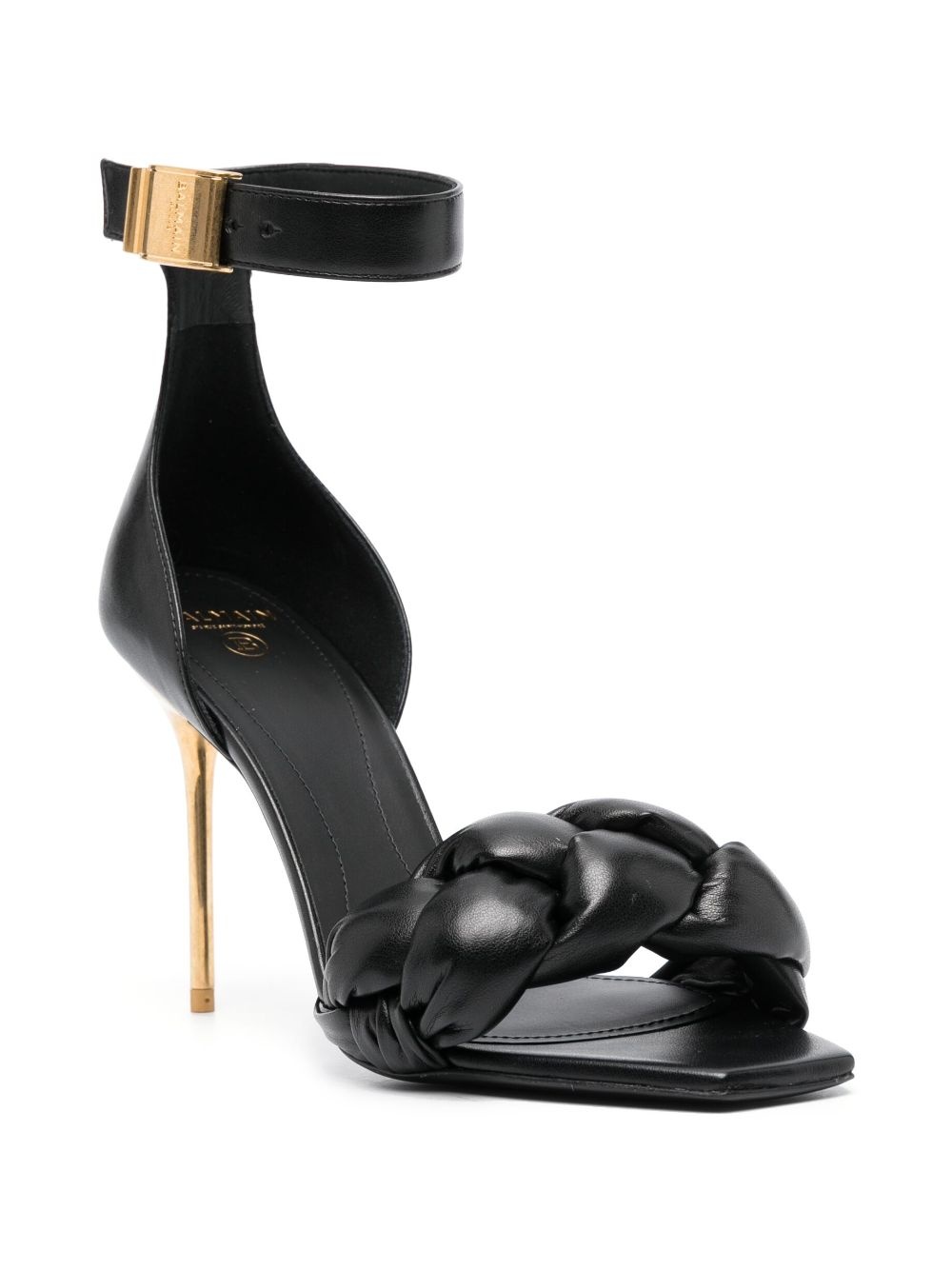 logo-plaque open-toe sandals - 2