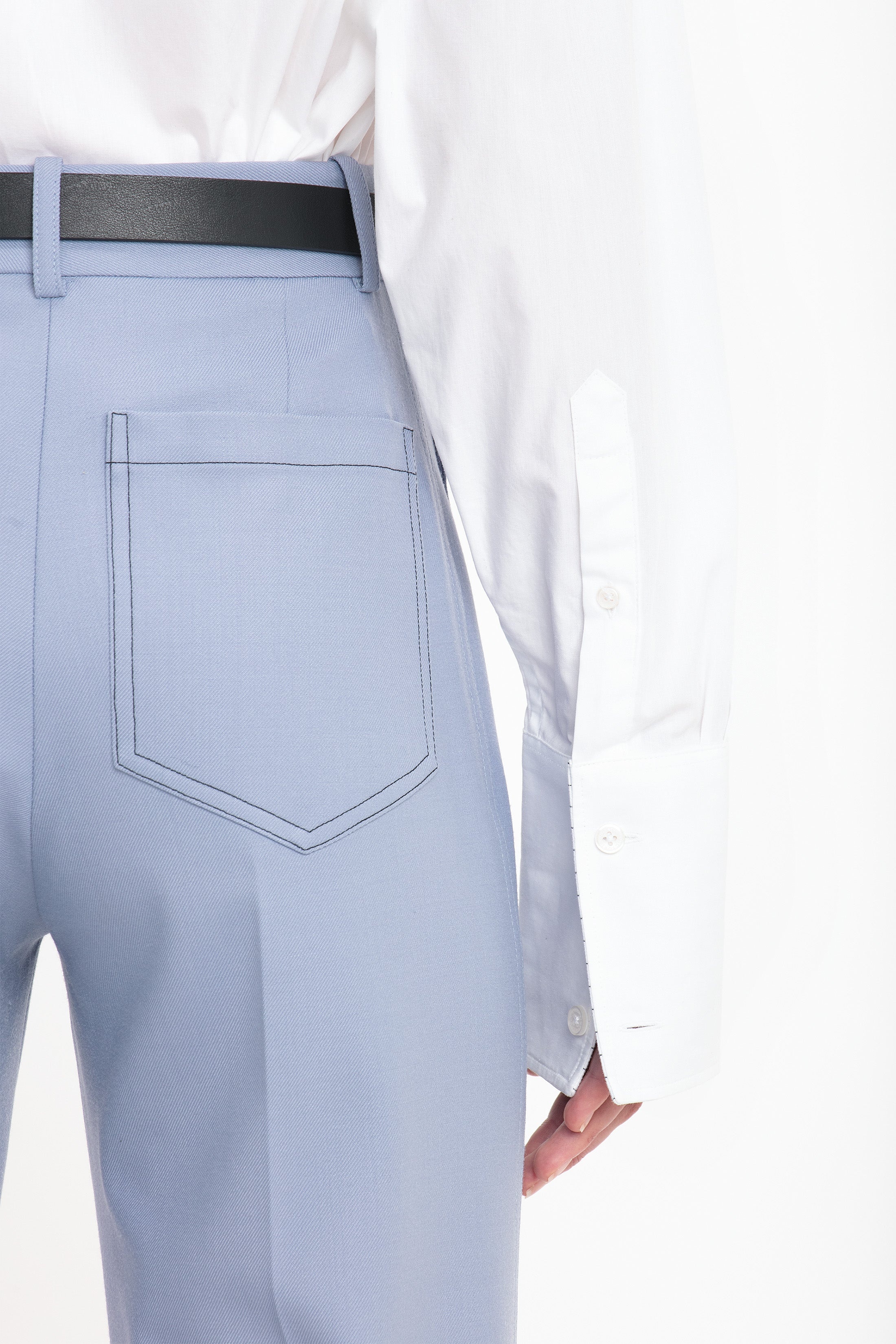 Alina High Waisted Trouser In Bluebell - 5