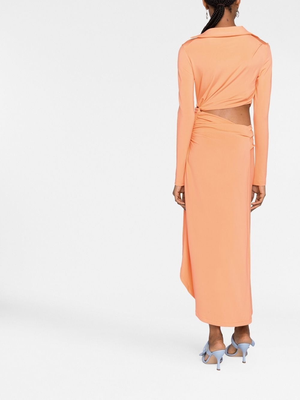 cut-out draped dress - 4