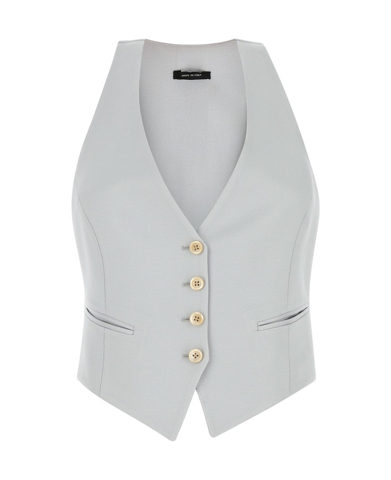 Wide Leg Tuxedo Tailored Pants - 1