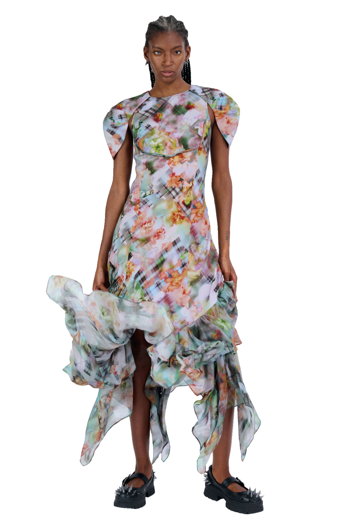 GARDEN BLUR HILLARY DRESS - 2