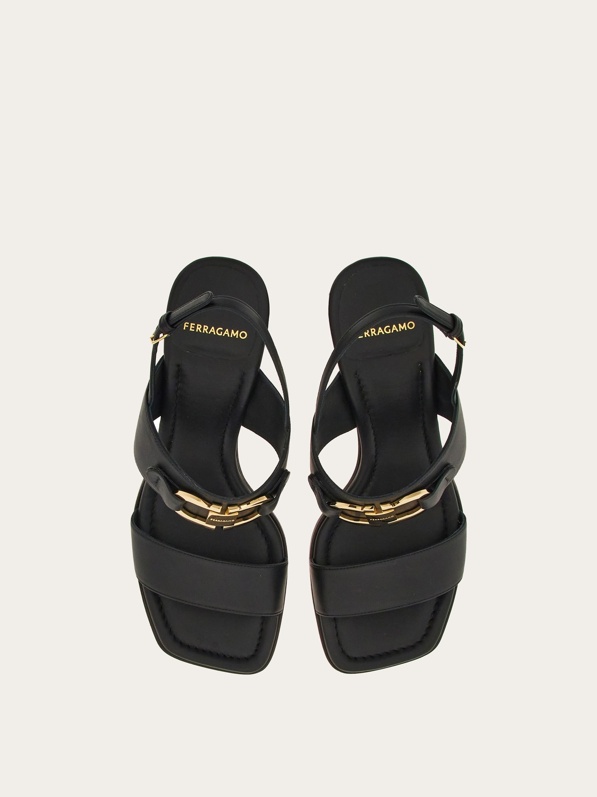 FERRAGAMO Sandal with Gancini ornament | REVERSIBLE