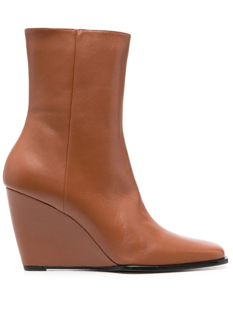 square-toe 90mm ankle boots 1