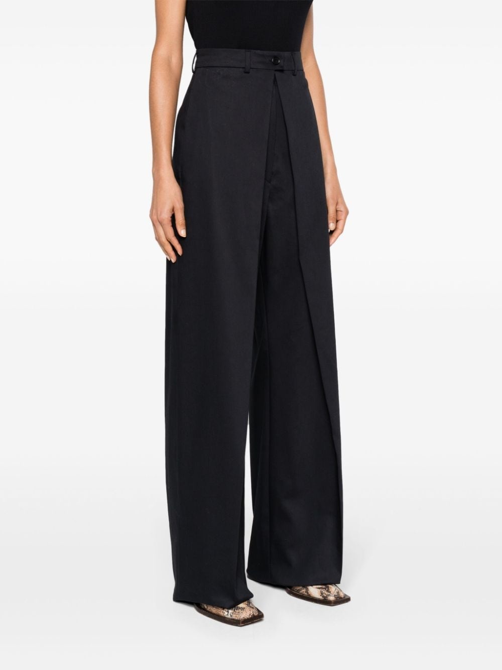 Fanfara layered wide-leg trousers - 3