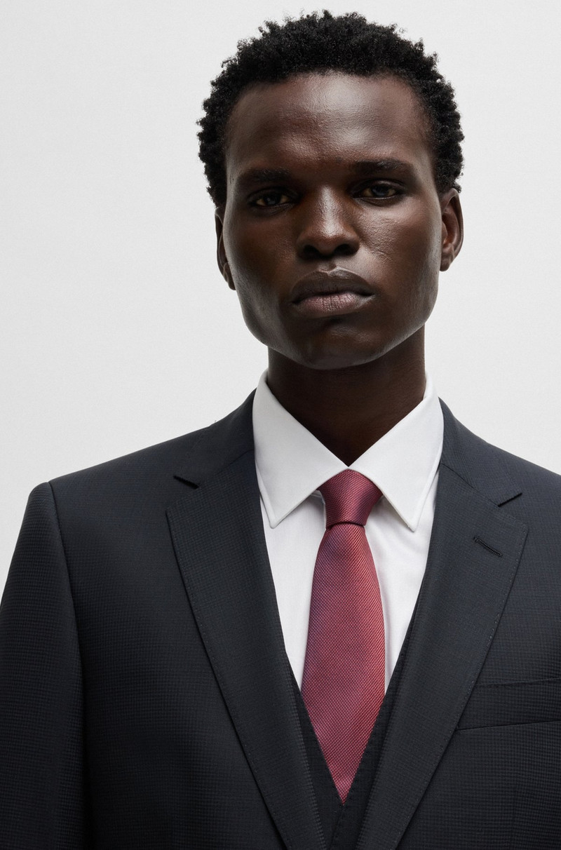 BOSS SILK-BLEND TIE WITH JACQUARD MICRO PATTERN outlook