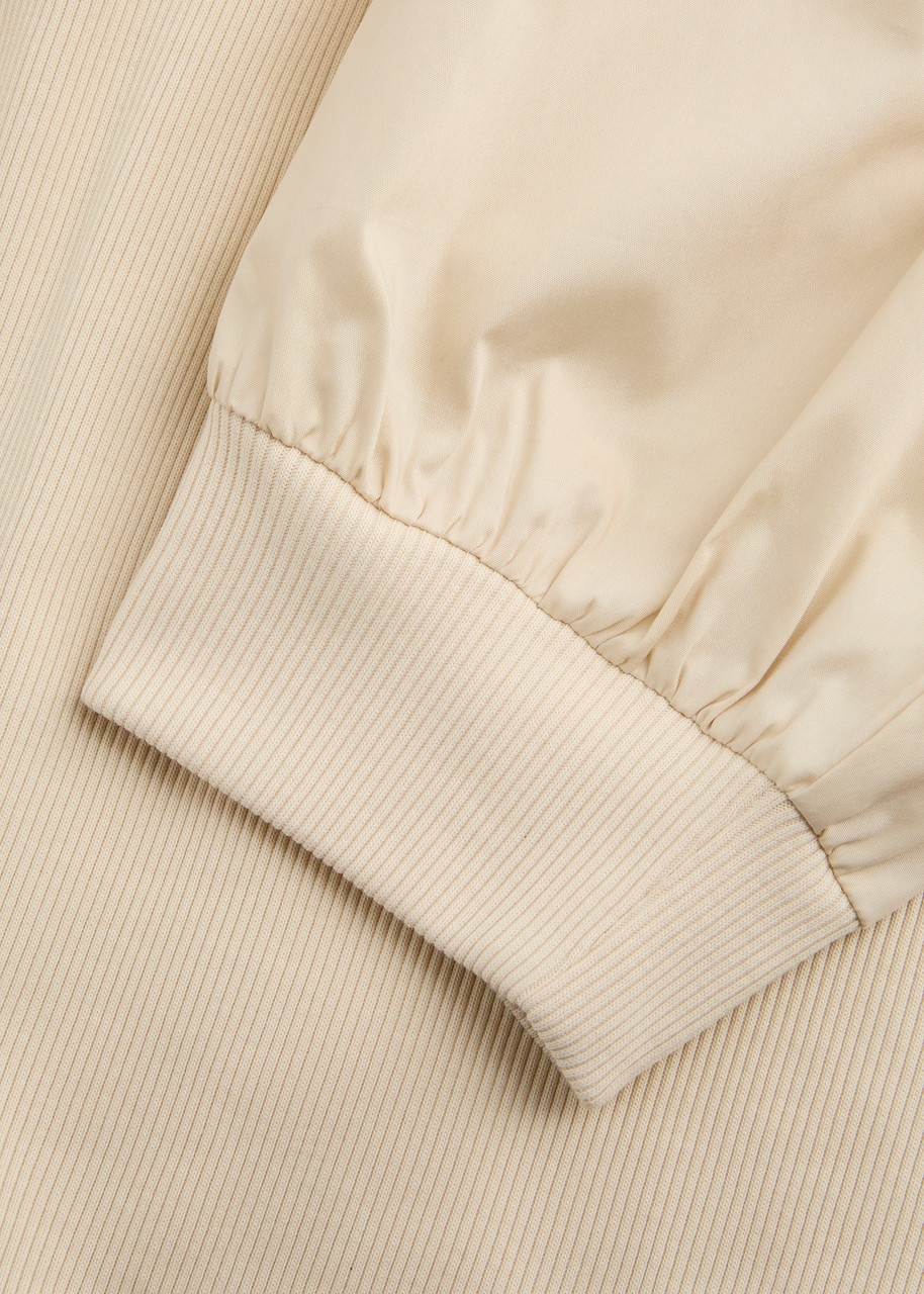 Veronica Beard Coralee Ribbed Stretch-cotton top - 5